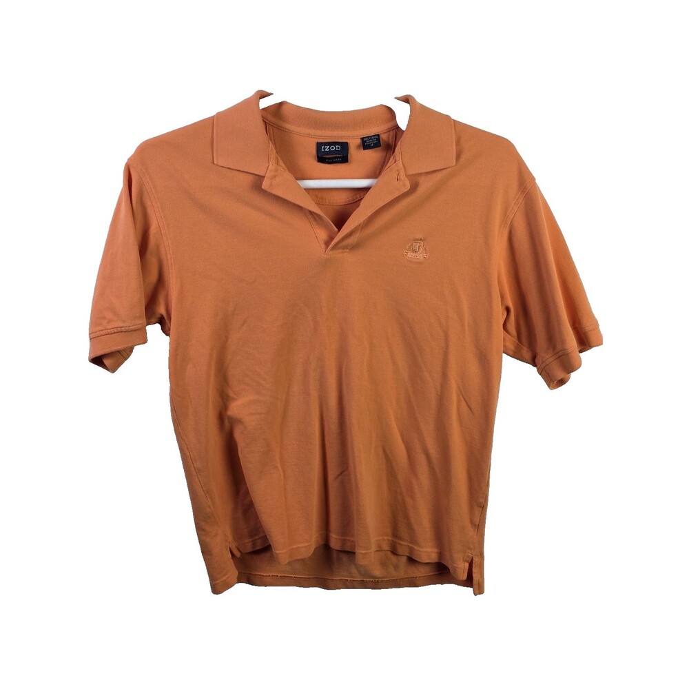 IZOD Men's Medium Silk Wash Orange‎ Short Sleeve Shirt